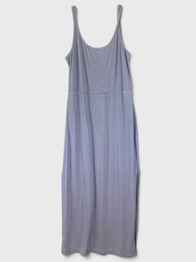 725 10/$50🏄🏻‍♀️ Gap Maxi Striped Blue Sundress with Side Slit